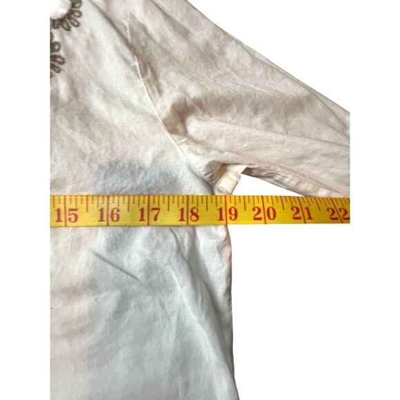 Tommy Bahama Women's White Embroidered Tunic Top Swim Cover Up XS 100% Cotton - Picture 4 of 8